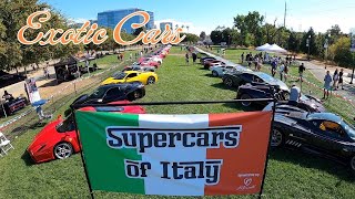 Exotic Cars Little Italy  San Jose California  Supercars of Italy  Car Meet [upl. by Girish]