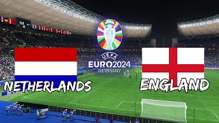 NETHERLANDS VS ENGLAND  UEFA European Championship 2024  Realistic Simulation  FC 24 Gameplay [upl. by Gonroff]