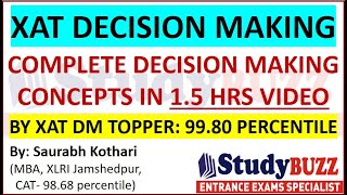 XAT Decision Making  Basics to Advance  Concepts  Questions  Tricks by XAT DM topper 9980 ile [upl. by Theurich804]