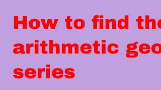 Arithmetico Geometric Series explainedClass 11 Maths [upl. by Vivienne301]