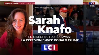 Sarah Knafo sur LCI en direct de Floride avant la cérémonie avec Donald Trump [upl. by Ykcul]