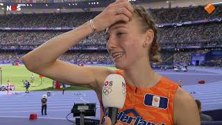 Femke Bol 🇳🇱 Interview on Dutch TV after the Olympic Games Heats 🇨🇵🔥 [upl. by Anibor]