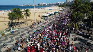 Brazilian women stage protests against a bill that would further restrict abortion rights [upl. by Burrill]