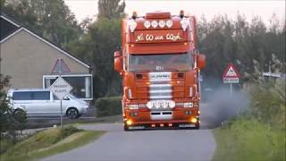 W VAN WIJK SCANIA 144 530 V8 ONBOARD [upl. by Ebner]