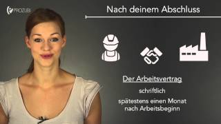 Der Arbeitsvertrag  Wissen für die Ausbildung  Prozubide [upl. by Anirb39]