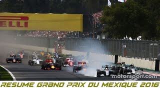 Résumé GrandPrix du Mexique 2016  Formule 1 [upl. by Yarw]