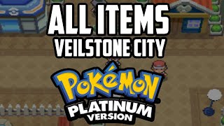 EVERY Item in Veilstone City  Pokémon Platinum [upl. by Marji]