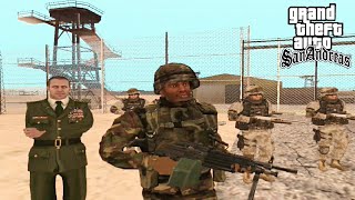 how to join the army get training uniform a weapon and play as a soldier  GTA San Andreas [upl. by Ayahsey]