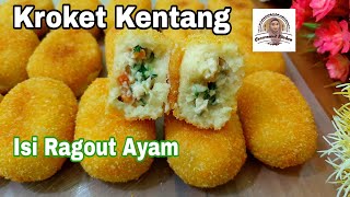 Kroket Kentang Super Creamy Isi Ragout Ayam Bisa Dibekukan [upl. by Hars]