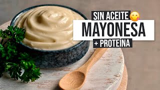 COMO HACER MAYONESA CASERA SALUDABLE SIN ACEITE MUCHA PROTEÍNA💪  SOLO EN 3 MINUTOS [upl. by Esej682]