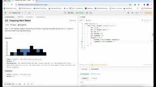 Leetcode 42 Trapping Rain Water  Swift [upl. by Naved]