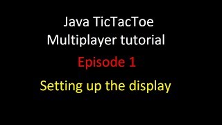 Java Multiplayer TicTacToe Tutorial  Episode 1 Making the display [upl. by Eartha]