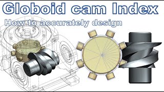 Globoidal cam index8 분할 장구형 캠 인덱스 정확히 설계하기 [upl. by Esirrehc]