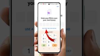 enter your pin sync your chat history shots [upl. by Lorianna10]