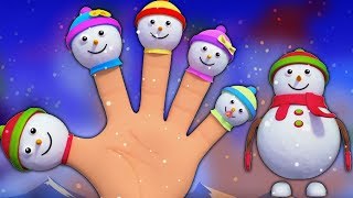 bonhommes neige doigt famille  chanson neige pour les enfants  Snowmen Finger Family  Kids Songs [upl. by Ebba]