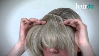 How to Put on Clipin Bangs  Wigcom [upl. by Kelsi247]