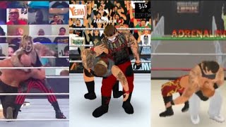 WWE VS WR3D VS WRESTLING EMPIRE  TOP 10 FINISHER COMPARISON [upl. by Alimac]