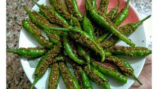 Bharwa Mirchi Recipe  चटपटी भरवा मिर्ची  Stuffed Chilli Recipe  Hari Mirch Ki Sabji  Instant [upl. by Yrreg]