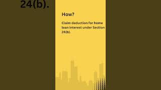 ITR Filing Tips Claim Home Loan Interest Deduction itr itrfiling incometaxreturns [upl. by Emmery]