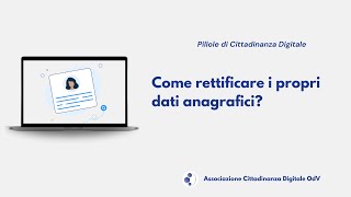 Come rettificare i propri dati anagrafici [upl. by Duncan227]