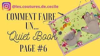 🧵TUTO QUIET BOOK 📖POUR BÉBÉ 🚼 PAGE 6 🔢 apprendre à compter ✋ [upl. by Aicenev]