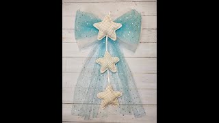 TUTORIAL 27 fiocco nascita fai da te in tulle  DIY birth bow  cartamodello gratuito [upl. by Ahselyt281]