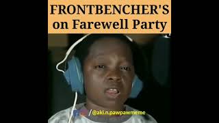 farewell party front benchers amp last benchers song comedy  shorts [upl. by Ellehs]