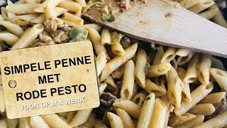 Simpele penne met rode pesto voor op mn werk  Mini Vlog 59  Planet Michell [upl. by Breger703]