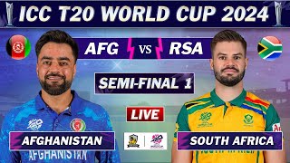 AFGHANISTAN vs SOUTH AFRICA SEMI FINAL 1 LIVE SCORES  AFG vs SA LIVE  ICC T20 World Cup 2024 [upl. by Inittirb]