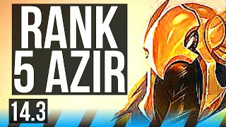 AZIR vs KLED MID  Rank 5 Azir 914 Legendary  NA Challenger  143 [upl. by Samale]