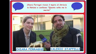 Chiara Ferragni riceve il tapiro di Striscia la Notizia e confessa quotQuesta volta me lo meritoquot [upl. by Waxman]