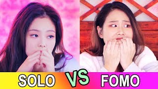 FOMO vs SOLO JENNIE PARODY SCENE COMPARISON  MiniMoochi [upl. by Mitman]