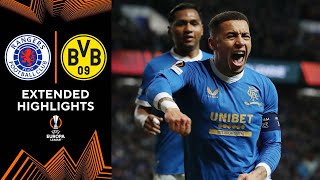 Rangers vs Borussia Dortmund Extended Highlights  UEL  Playoffs  Leg 2  CBS Sports Golazo [upl. by Thgiwd]