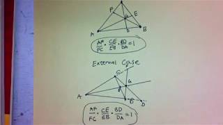 Cevas Theorem External Case [upl. by Dorree]