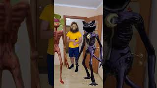 Catnap Siren head Flower head and Gorilla funny prank shorts [upl. by Lutero223]