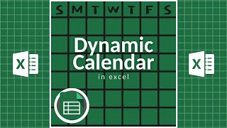 Dynamic Calendar in Excel FULL TUTORIAL‼️ excel [upl. by Akeimat]