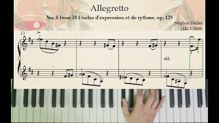 Grade 3 Piano Allegretto No 8 from 24 Etudes dexpression et de rythme op 125 by Stephen Heller [upl. by Austreng]