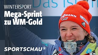 BiathlonWM in Oberhof Denise HerrmannWick rast zu WMTitel im Sprint  Sportschau [upl. by Yrmac271]