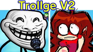 Friday Night Funkin VS Trollge V2  Funkin Physics 20 Cutscenes FNF ModTroll IncidentTrollface [upl. by Cherye]