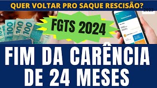 NOVIDADES FGTS 2024  OPTEI PELO SAQUE ANIVERSARIO FUI DEMITIDO COMO VOLTAR PRO SAQUE RESCISÃO [upl. by Grosvenor]