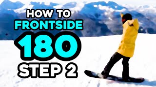 How to snowboard spin trick  Front side 180  Step 2 [upl. by Aeresed]