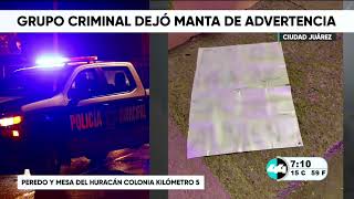 Grupo criminal dejó manta de advertencia [upl. by Firehs854]