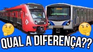 Qual a Diferença Entre o Metrô e a CPTM [upl. by Atinreb80]