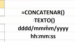 Como concatenar fechas y hora con formato personalizado en Excel [upl. by Garbe]