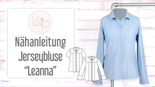 Nähanleitung lillesol Jerseybluse Leanna  eine klassische Bluse aus Jersey nähen [upl. by Binny]