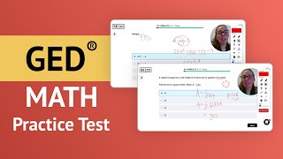 GED Math Practice Test  All Answers Explained By A Math Teacher [upl. by Ahsineg]