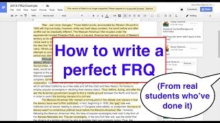 How to Destroy the Free Response Question FRQ [upl. by Bernadina539]