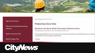 Residents vote no for Banff’s Downtown Pedestrian Zone [upl. by Chelsea872]