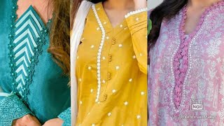 30Very Stylish lace Neck Design For SummerNew Neck Design with lace Stitching ideas [upl. by Winchell]