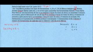 solución selectividad matemáticas sociales Castilla y León Junio 2012 1 Aavi [upl. by Ponce117]
